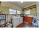 Laundry room featuring a washer, dryer, shelves, and storage at 2835 Dartmouth N Ave, St Petersburg, FL 33713
