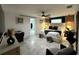 Elegant main bedroom with a king-size bed, stylish decor, and an ensuite bathroom at 4644 Bay Crest Dr, Tampa, FL 33615