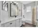 Bright bathroom featuring a vanity with countertop, modern fixtures, and a tub/shower combination at 6203 34Th E Ct, Ellenton, FL 34222