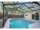 Sparkling blue pool within a screened enclosure offering privacy and shade at 785 5Th S St, Safety Harbor, FL 34695
