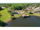 Overhead shot of a park with playground and dock on the lake at 8226 Summer Brook Ct, Land O Lakes, FL 34638