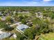 Picturesque aerial view capturing the home's setting amidst lush greenery and a peaceful neighborhood at 8604 Vicksburg Rd, Spring Hill, FL 34608