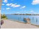 Expansive waterfront view features a private dock and tranquil water scenery perfect for relaxation and boating at 9901 1St E St # D, Treasure Island, FL 33706