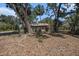 Backyard featuring a covered area, mature trees and groundcover at 11101 Corlett Rd, Riverview, FL 33578