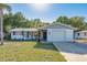 Charming single-story home with a well-maintained lawn, a bright, white exterior and a one car garage at 10137 Oleander Dr, Port Richey, FL 34668