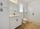 Bathroom boasts sleek vanity, glass-enclosed shower, and modern fixtures at 11443 Apple Tree Cir, Bradenton, FL 34211