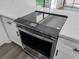 Modern, stainless steel oven with glass cooktop and white countertops at 15307 Summerwind Dr, Tampa, FL 33624