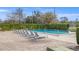 Community pool with lounge chairs, offering a relaxing recreational space for residents at 16512 Brigadoon Dr, Tampa, FL 33618