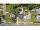 Overhead view shows the compact layout of the yard and driveways at 1974 N Betty Ln, Clearwater, FL 33755