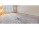 Spacious living room featuring a large window providing natural light, and neutral carpet and wall colors at 2310 Denmark St # 30, Clearwater, FL 33763
