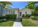 Charming home showcasing a beautiful yard, lush bushes, and a welcoming blue front door with a wreath at 246 20Th Ne Ave, St Petersburg, FL 33704