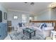 Upstairs living area with comfortable seating, area rug, and views to the downstairs at 2663 Sequoia Ter # 2663, Palm Harbor, FL 34683