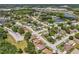 High angle shot displays the house nestled on a tree-lined street with neighborhood amenities nearby at 28628 Twinbrook # Ln, Wesley Chapel, FL 33543