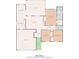 Floor plan with total of 1830 sq. ft., featuring three bedrooms, two bathrooms and a sunroom at 28628 Twinbrook # Ln, Wesley Chapel, FL 33543