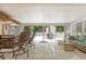 Enclosed sunroom boasts tile floors and access to the backyard patio, offering a tranquil indoor-outdoor space at 28628 Twinbrook # Ln, Wesley Chapel, FL 33543