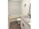 Bathroom featuring vanity with granite countertop and a shower-tub combo at 4102 Fox Ridge Blvd, Wesley Chapel, FL 33543
