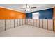 Bedroom reveals the colorful walls, and open framing for the drywall at 5153 Bay Blvd, Port Richey, FL 34668