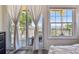 This amazing main bedroom offers a sliding glass door to the lanai with ocean views at 6412 Mayra Shores Ln, Apollo Beach, FL 33572