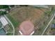 Aerial view of ball field and walking path at 646 Allegheny Dr, Sun City Center, FL 33573