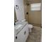Bathroom featuring granite countertop, tile flooring, and walk-in shower at 7534 Mako Dr, Hudson, FL 34667