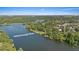Panoramic aerial shot of Hillsborough River, and 8020 Sharon Dr Tampa, FL, surrounded by verdant trees and peaceful community at 8020 Sharon Dr, Tampa, FL 33617