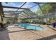 Relax and unwind in this sparkling in-ground pool inside a screened enclosure at 8020 Sharon Dr, Tampa, FL 33617