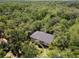 Aerial view of a charming home with a new roof nestled among green trees at 9019 Stone Dr, Webster, FL 33597