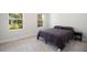 A cozy bedroom features two windows and neutral gray carpeting at 13246 Twin Bridges Dr, Riverview, FL 33579