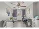 Bright and sunny home office offers lots of light, closet space, and comfortable work-from-home options at 1344 Dartmouth Dr, Holiday, FL 34691