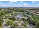Scenic aerial view showcasing community amenities including a pool, tennis courts, and landscaping amidst lush surroundings at 14418 Mirabelle Vista Cir, Tampa, FL 33626