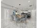 Bright dining area that opens into a modern kitchen, featuring stylish decor and natural light at 211 Dolphin Pt # 403, Clearwater Beach, FL 33767