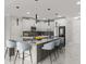 Stylish kitchen with an expansive island, modern appliances, and sleek cabinetry at 211 Dolphin Pt # 403, Clearwater Beach, FL 33767