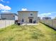 Exterior backyard view showcasing fenced yard and a well-kept lawn at 2870 Silver Scallop Dr, Wimauma, FL 33598