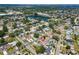 Aerial view of the neighborhood with nearby waterways and lush greenery surrounding the beautiful neighborhood at 5921 Denver Ne St, St Petersburg, FL 33703