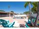 Private backyard oasis featuring a sparkling pool, a bar area, and patio seating perfect for outdoor entertainment at 5921 Denver Ne St, St Petersburg, FL 33703