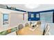 Elegant dining room featuring stylish blue walls, a wooden table, and seating for six guests at 6035 Sea Ranch Dr # 612, Hudson, FL 34667
