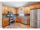 This updated kitchen boasts modern appliances and stylish backsplash, perfect for cooking at 6616 Northhaven Ct, Riverview, FL 33578
