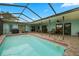 A covered patio flanks the pool; ideal for outdoor gatherings with its blend of sun and shade at 1023 Springtime Dr, Holiday, FL 34691