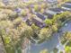 Aerial view of a home with lush trees and mature landscaping at 20121 Bending Creek Pl, Tampa, FL 33647