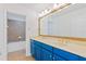 Bright bathroom features double sinks, a large mirror, and a separate shower and tub at 20121 Bending Creek Pl, Tampa, FL 33647
