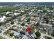 High-altitude aerial view showing the property's positioning within a large residential area at 2366 Covington Dr, Clearwater, FL 33763