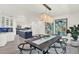 Modern dining area with stylish lighting and views into kitchen, perfect for entertaining at 420 48Th N St, St Petersburg, FL 33713