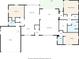 Detailed floor plan showcasing the layout with living room, kitchen, bedrooms, bathrooms, garage, and outdoor patio at 420 48Th N St, St Petersburg, FL 33713