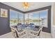 Breakfast nook features waterfront views and a glass table surrounded by seating at 5960 30Th S Ave # 414, Gulfport, FL 33707