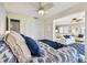 Main bedroom provides an ensuite, a large window and entry to the living area at 5960 30Th S Ave # 414, Gulfport, FL 33707