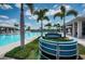 Aerial view showcasing the community, lakes, streets, and surrounding natural landscape at 7202 Ozello Trail Ave, Ruskin, FL 33573