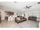 Cozy living area with an open-concept kitchen and dining space, great for entertaining at 7202 Ozello Trail Ave, Ruskin, FL 33573
