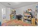 This storage room has shelving units for organization at 7714 Bayleaf Dr, Hudson, FL 34667