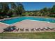 Large community pool with ample lounge chairs, perfect for soaking up the sun and enjoying leisurely swims at 785 Hickory Ln, Palm Harbor, FL 34683