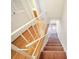 View of the home staircase featuring carpeted steps, and a white railing at 11357 Stratton Park Dr # 11357, Temple Terrace, FL 33617